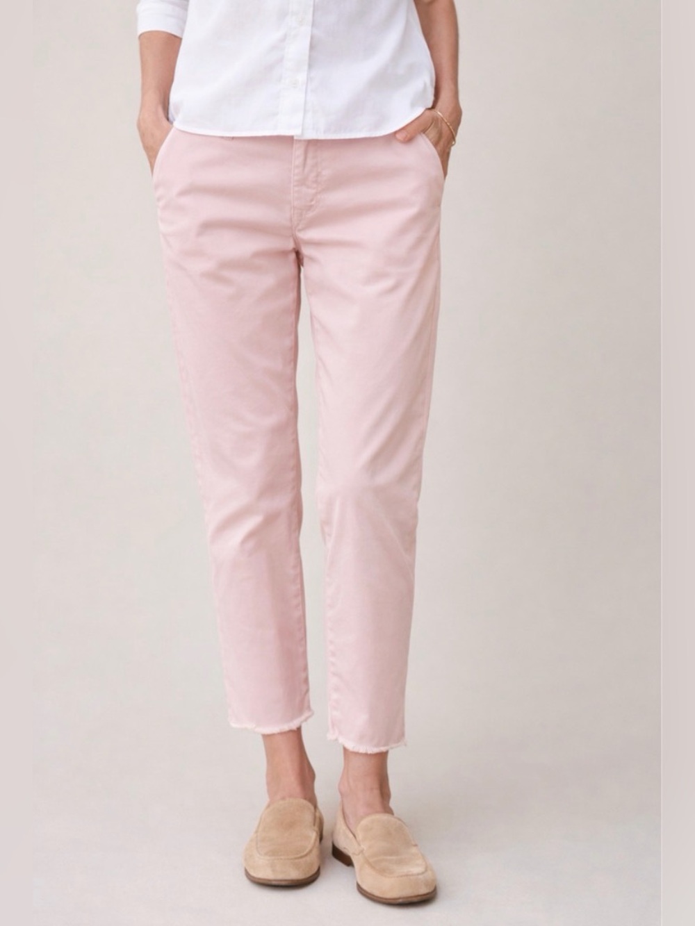 Frank & Eileen Wicklow Italian Performance Twill Chino Pants Vintage Rose Size 6